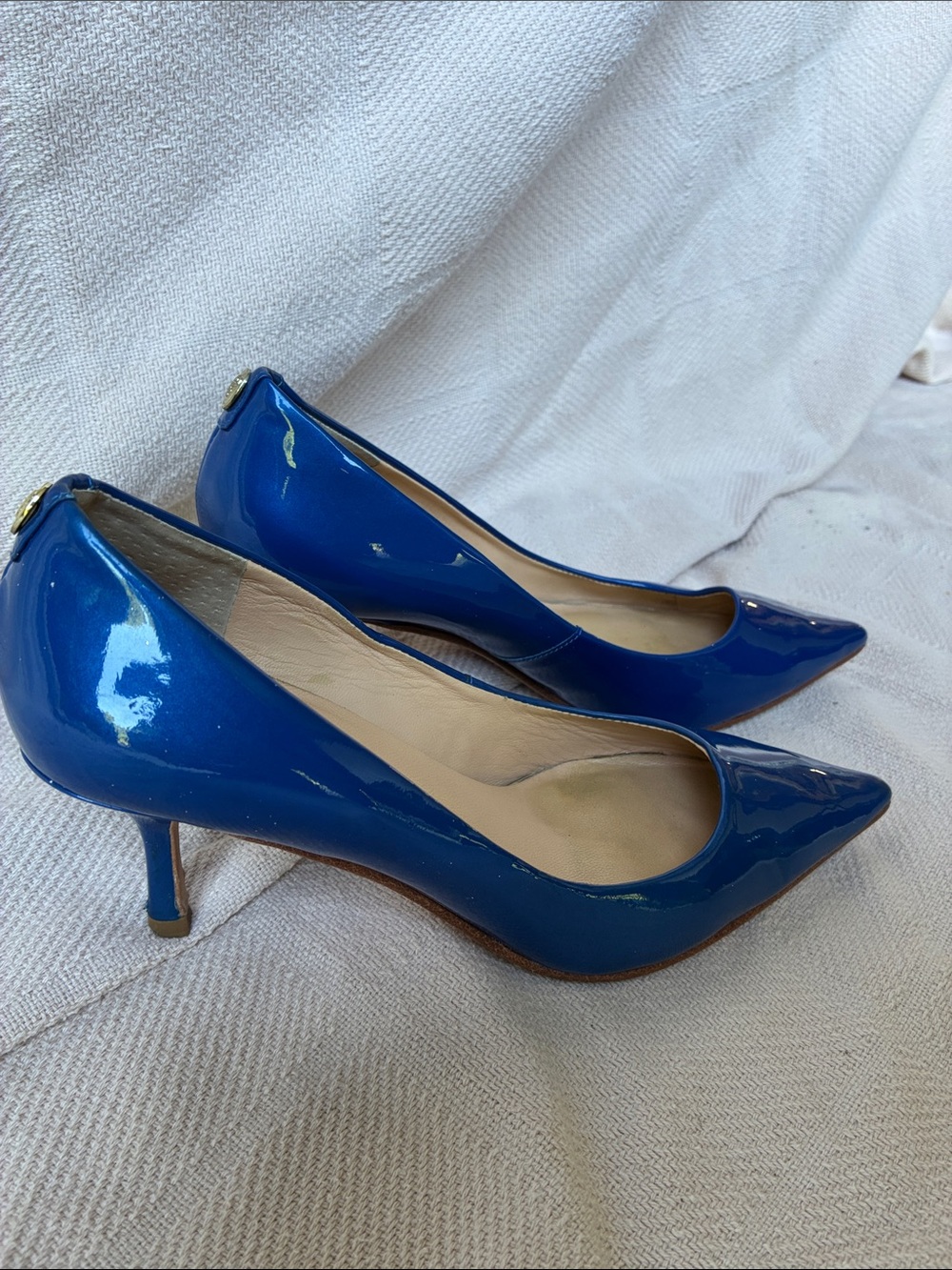 Ivanka Trump Patent Pointed-Toe Pumps in Royal Blue